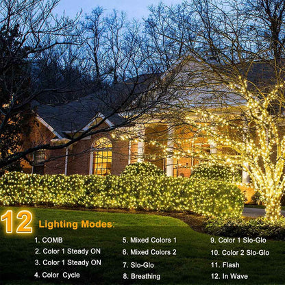 Brightown Battery Net Lights 5x5 ft – Aesthetic Indoor Decor for Reading Nook and Fireplace Mantle with 12 Modes