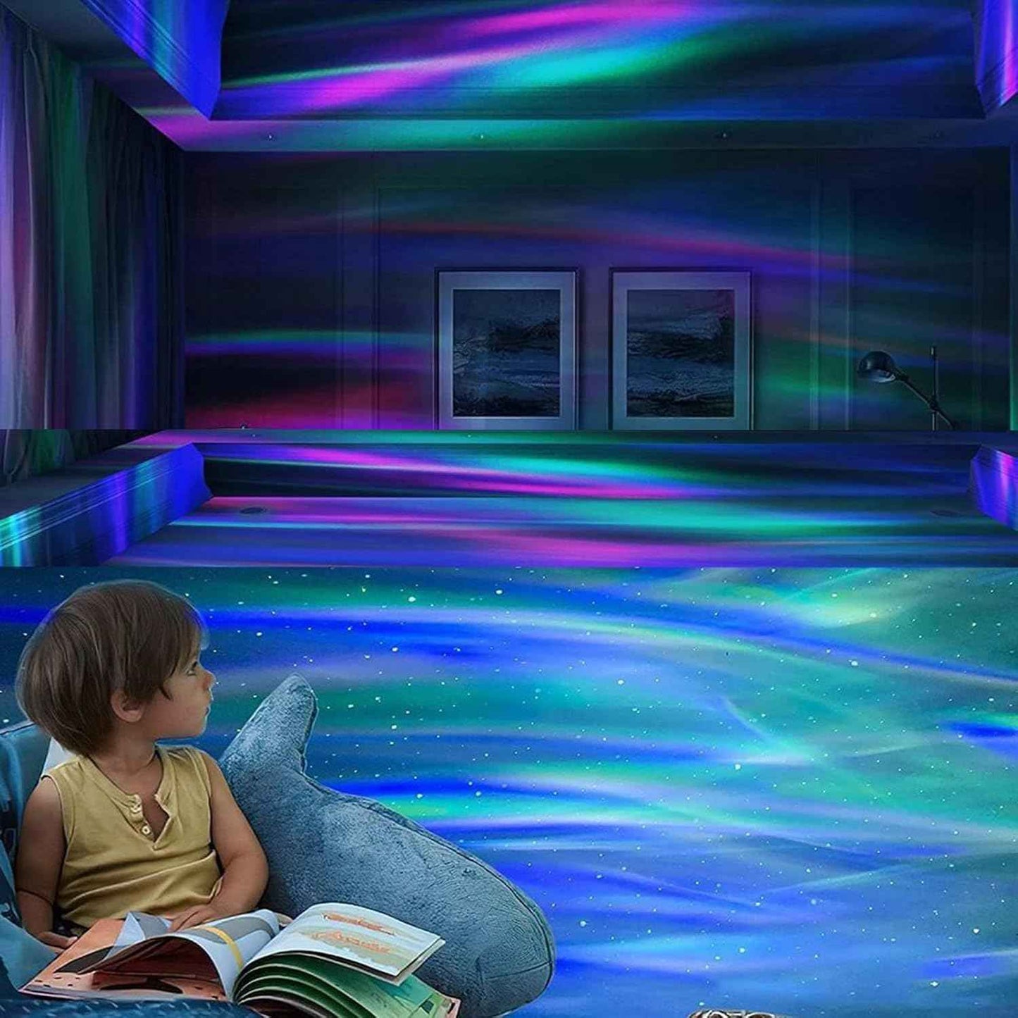 Northern Glow Aurora Projector – Premium Dual-Effect Designer Lamp with Crystal-Clear 5W LED for High-End Interiors