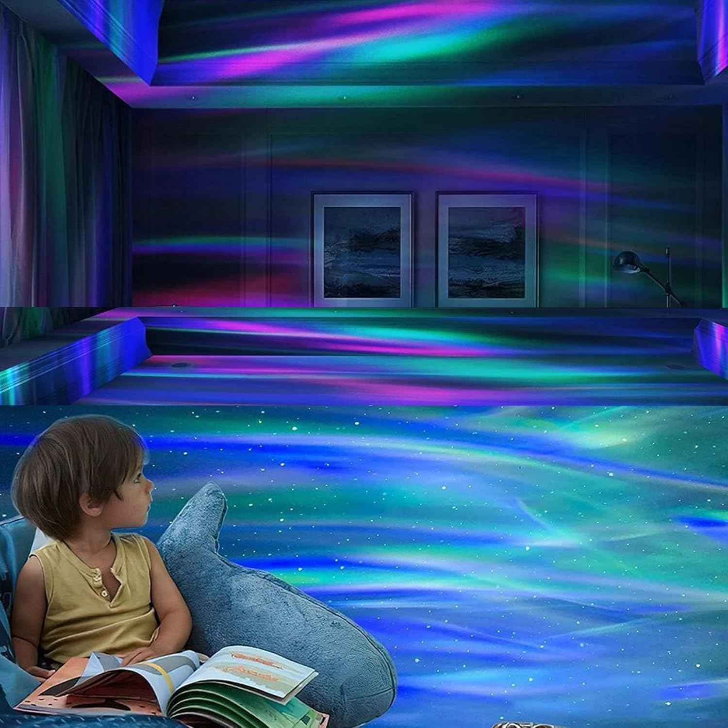 Northern Glow Aurora Projector – Premium Dual-Effect Designer Lamp with Crystal-Clear 5W LED for High-End Interiors