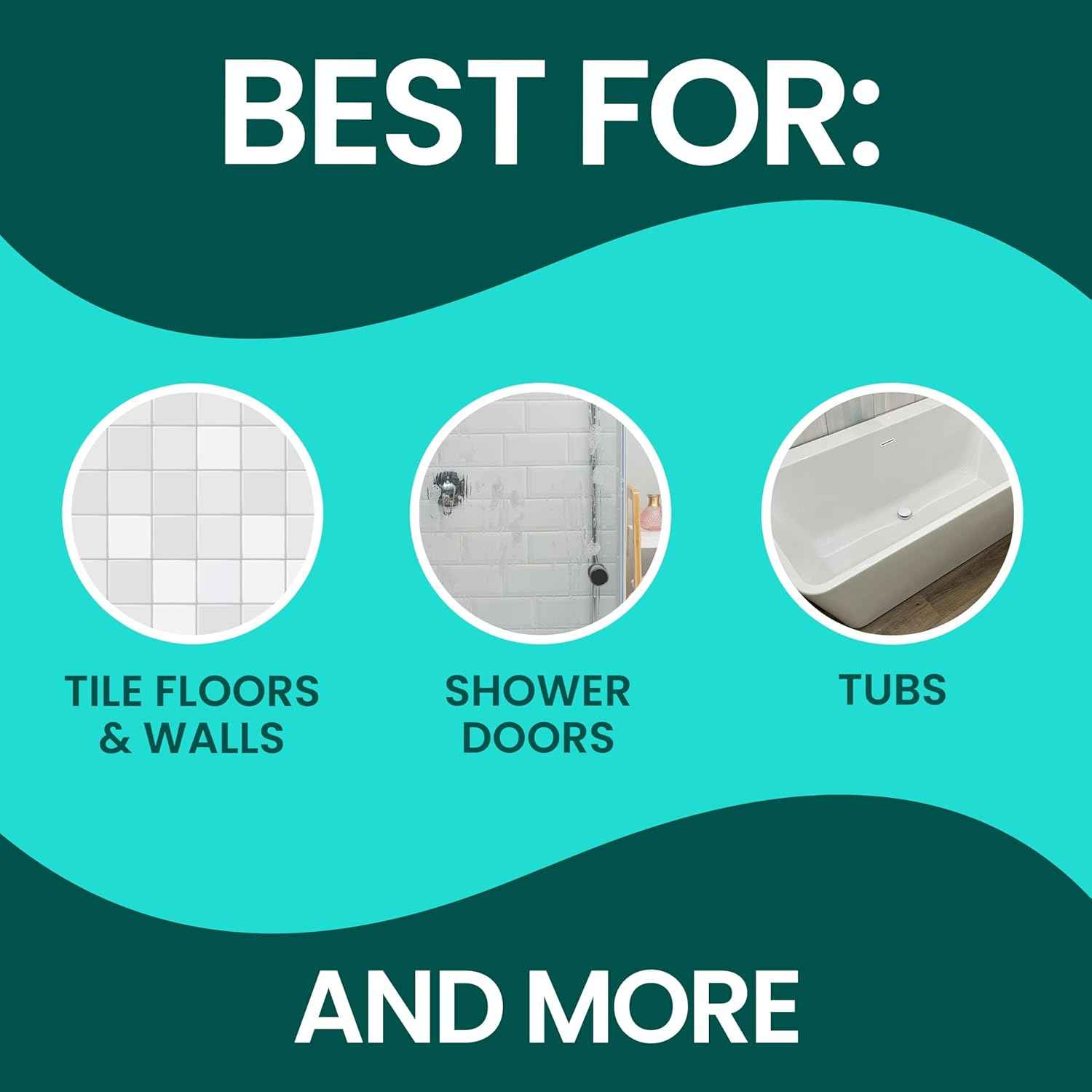 Scotch-Brite Extendable Tub & Tile Scrubber Kit – Slip-Free Shower Floor Cleaner for Safer Wet Bathroom Routines, Long Reach