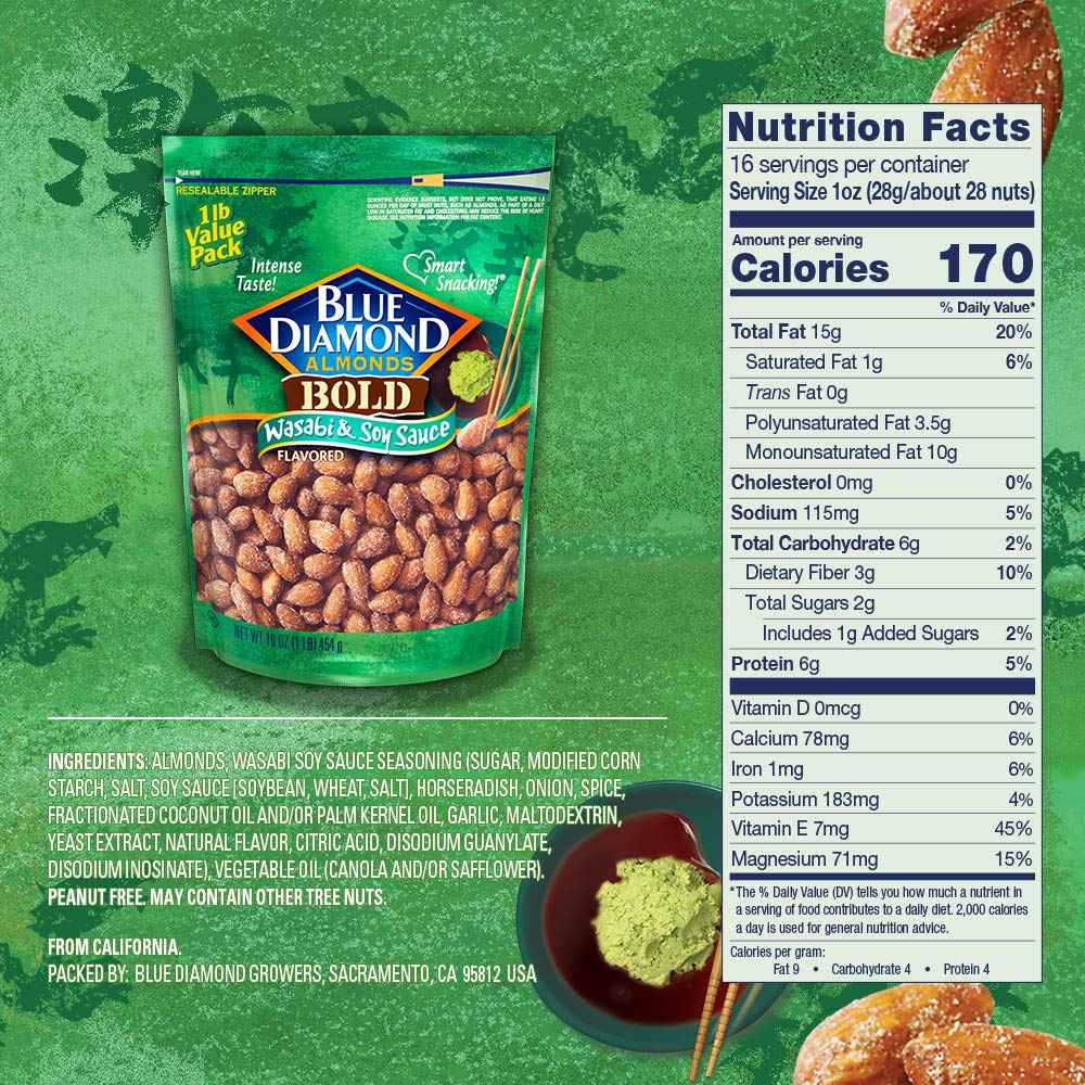 Blue Diamond Almonds Honey Roasted Snack Almonds – Crowd-Pleasing Party Snack for Entertaining and Charcuterie Boards