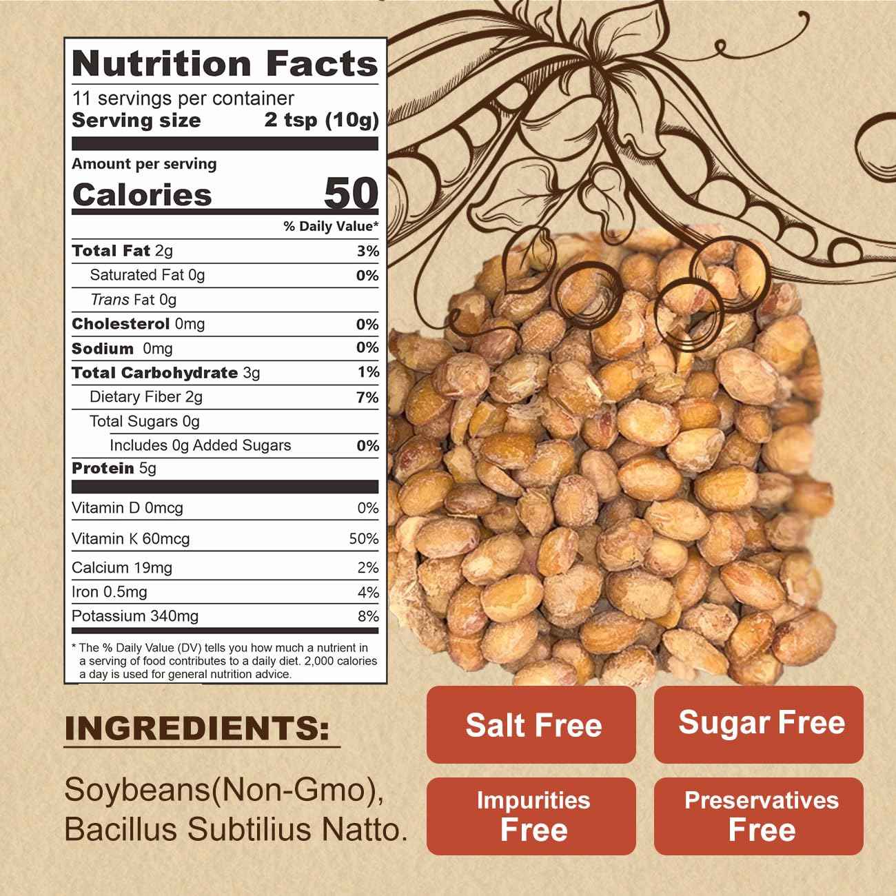 JAYUSS Japanese Freeze-Dried Natto – Clean Plant Protein for Mindful Meal Prep, Ready-to-Eat Snack