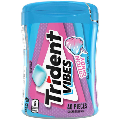 Trident Vibes SOUR PATCH KIDS Blue Raspberry Chewing Gum – Teen Birthday Gift and Friendship Share Pack, 160 Pieces