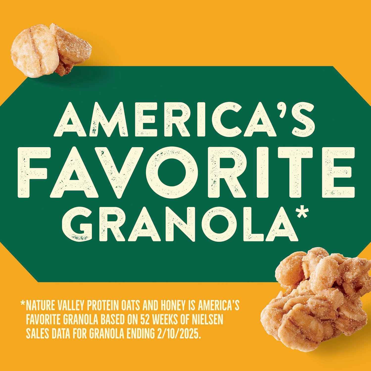 Nature Valley Protein Granola – Kid-Approved Breakfast Cereal, Honey Oat Clusters for Family Mornings