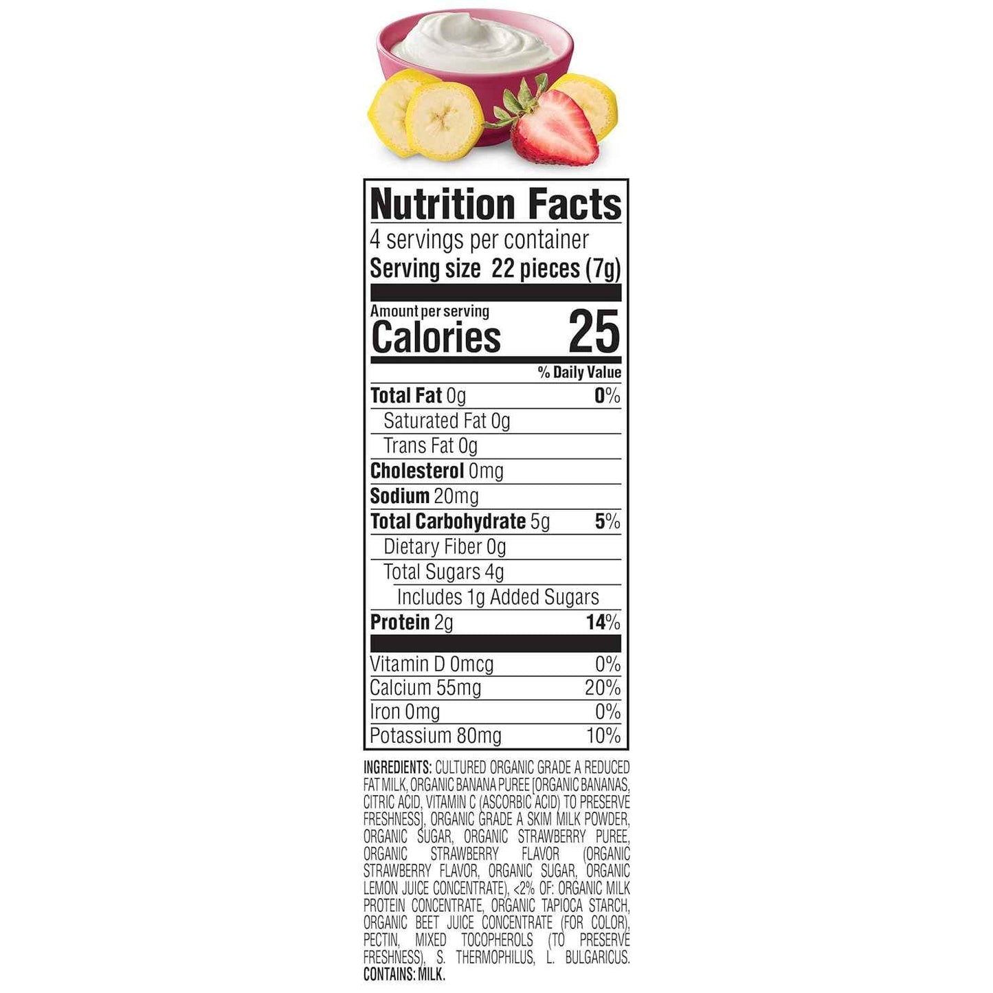 Happy Baby Organics Greek Yogis USDA Organic Protein Snack for Babies Starting Solids, Strawberry Banana, 1 oz Pouch
