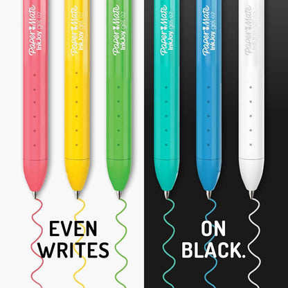 Paper Mate InkJoy Bright Gel Pens – Thoughtful Gift for Journal Lovers, Assorted Vivid Gel Pens 6-Pack