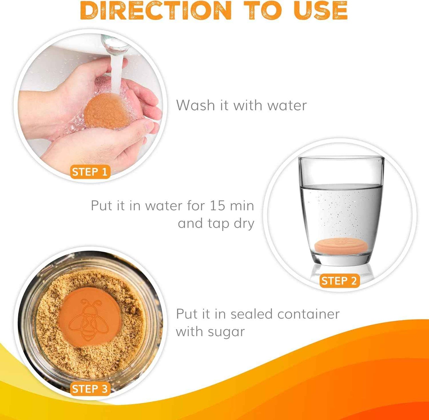 Terracotta Sugar Keeper Disc – Simple Kitchen Storage Solution, Neutral Clay Brown Sugar Softener for Clean Countertops