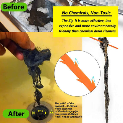 Drain Snake Set - Minimalist Drain Cleaning Tool for Kitchen Sink and Bathroom Sink Clogs