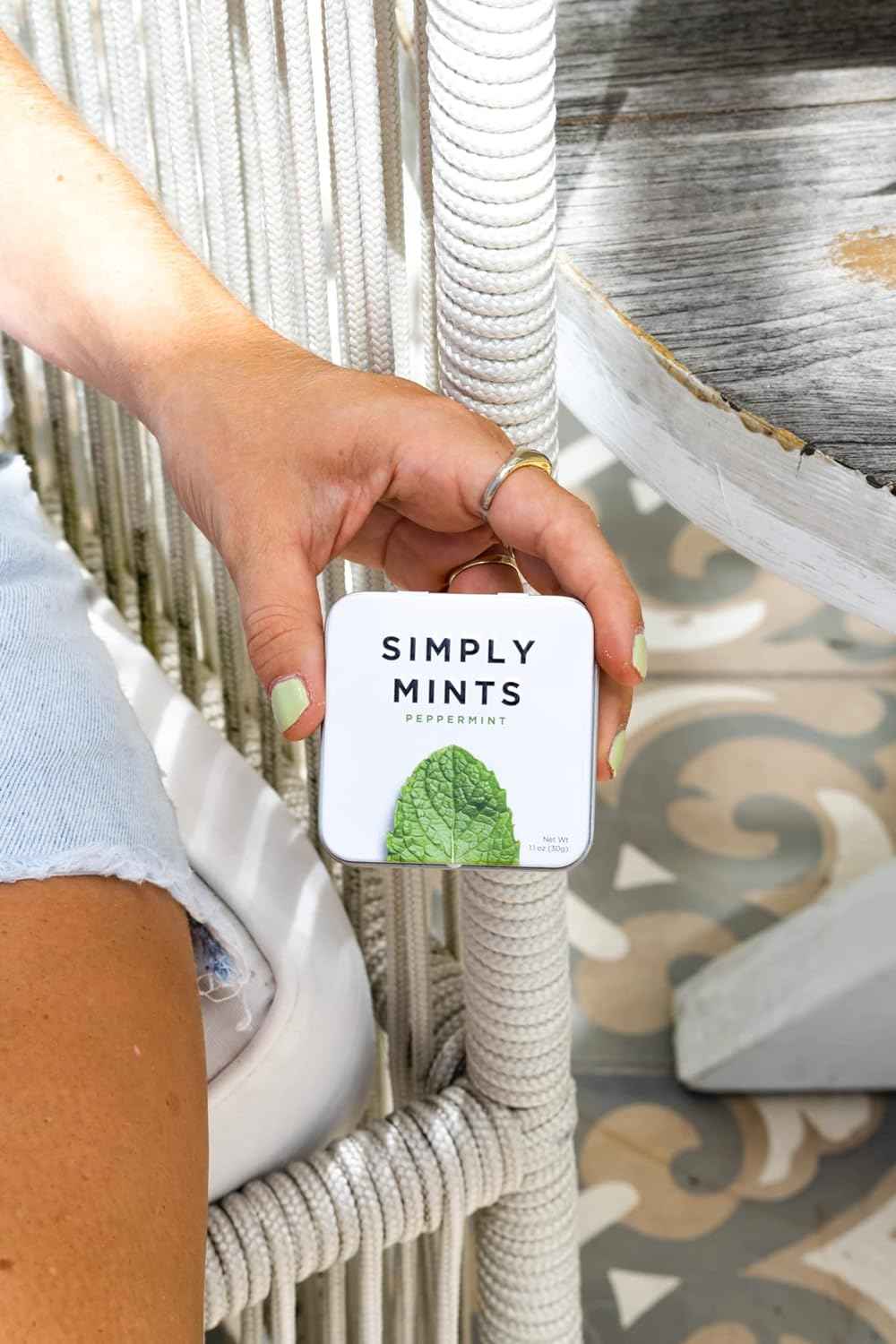 SIMPLY Mints | Peppermint Breath Mints | Focus-Boosting Office Tin | Pre-Meeting Freshness