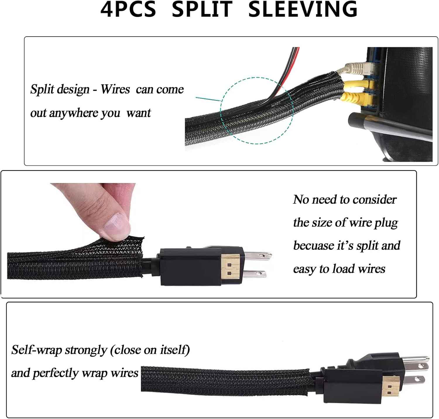 N NOROCME Cable Management Kit — Pet-Safe Cord Cover for Homes with Chewing Cats