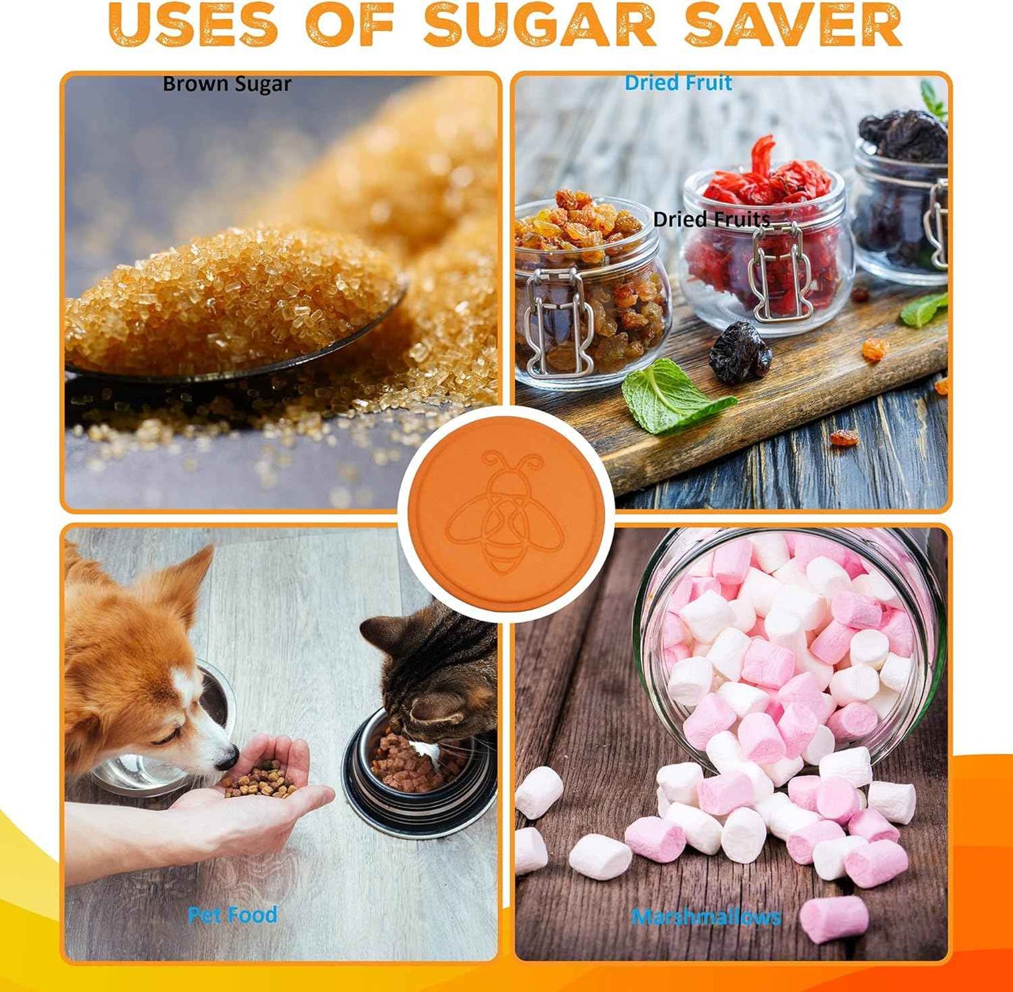 Terracotta Sugar Keeper Disc – Simple Kitchen Storage Solution, Neutral Clay Brown Sugar Softener for Clean Countertops