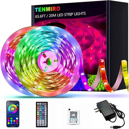Tenmiro LED Strip Lights – Minimalist Bedroom Lighting, Clean RGB Accent for Uncluttered Spaces
