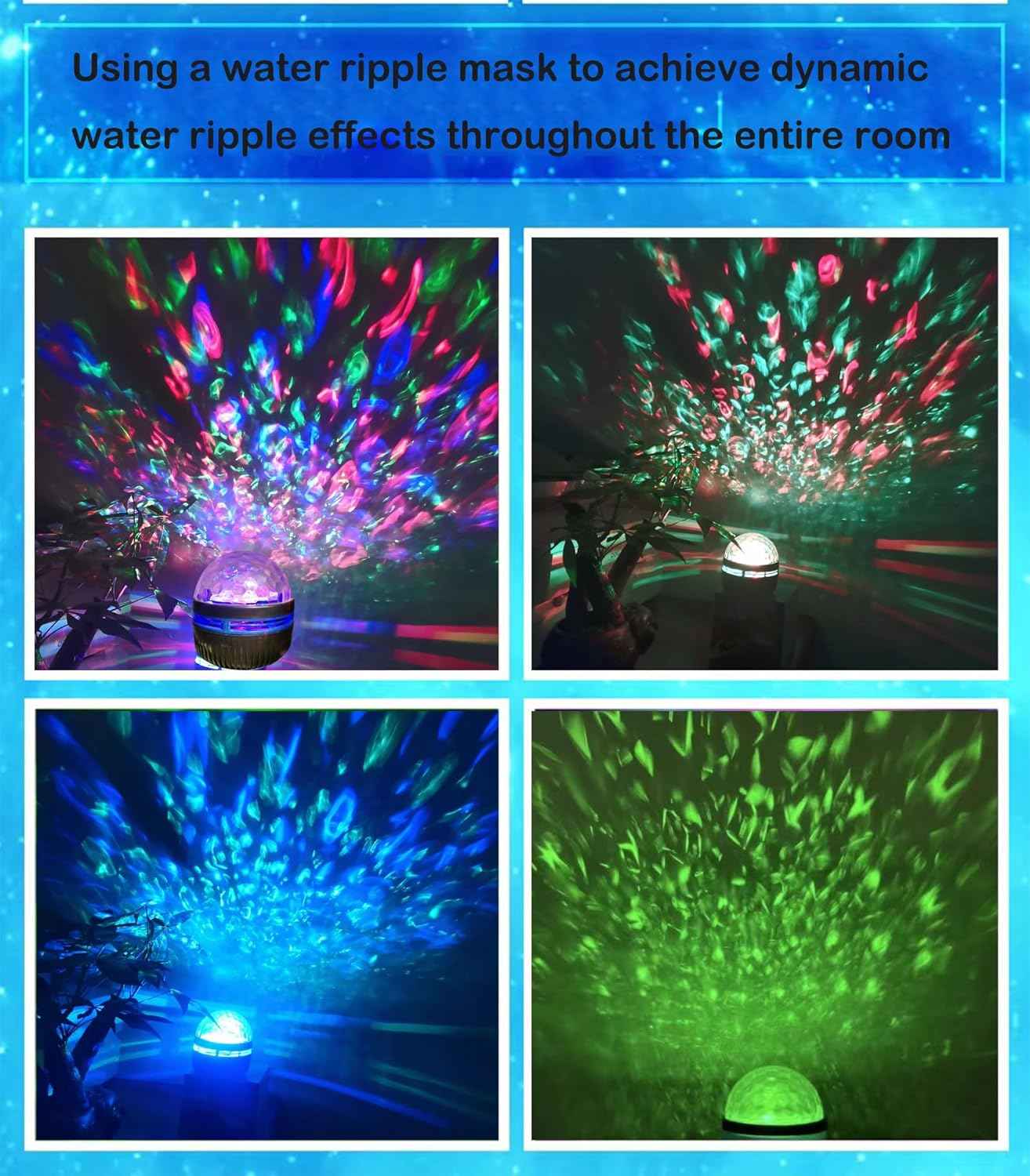 LUMENA Aurora Sleep Light – Calming Northern Lights and Ocean Wave Projector for Bedtime Wind Down and Meditation Routines