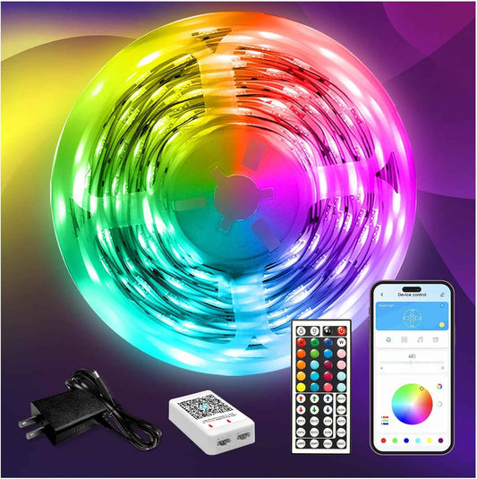 DAYBETTER LED Strip Lights 65.6ft-200ft with App Control, Cool Touch Low Voltage RGB Color Changing Lights for Kids Bedroom and Playroom