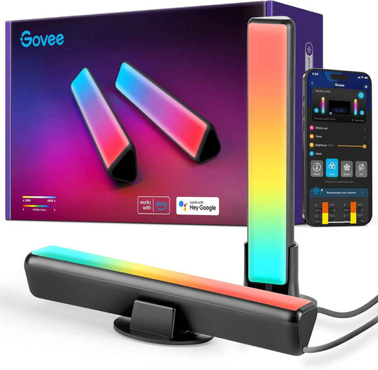 Govee Smart LED Light Bars for Gaming Setup, RGBICWW WiFi TV Backlights with Alexa and Music Sync for PC and Console Players