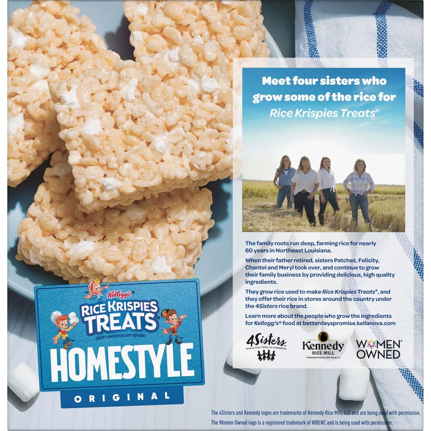 Rice Krispies Treats Homestyle Marshmallow Snack Bars Better-For-You Lunchbox Treats with No High Fructose Corn Syrup, 24 Count