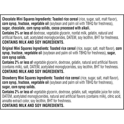 Rice Krispies Treats Mini Marshmallow Squares – Desk Drawer Snack for Office and Study Breaks, 52 Individually Wrapped Bars