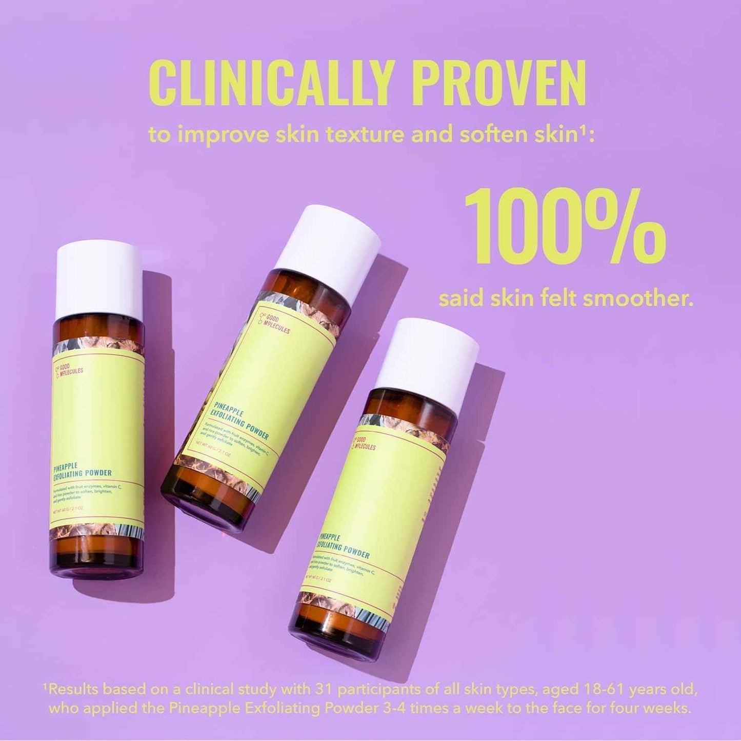 Good Molecules Pineapple Exfoliating Powder - Mindful Self-Care Ritual for Bedside Vanity, Weekly Brightening Face Treatment