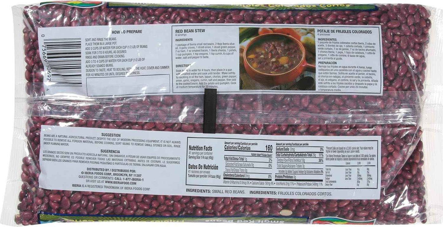 Iberia Small Red Beans, 4 lb – Bulk Pantry Staple for Soups, Stews, and Classic Latin American Family Meals