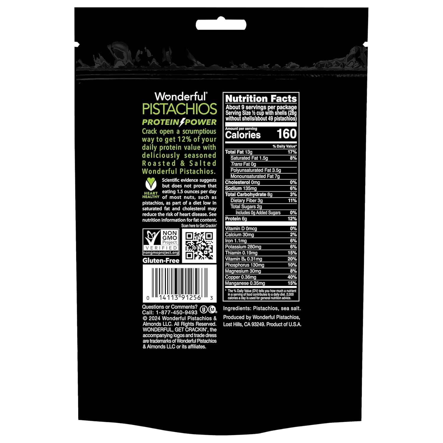 Wonderful Pistachios In-Shell Protein Snack – Self-Care Pantry Staple for Slow, Satisfying Snacking