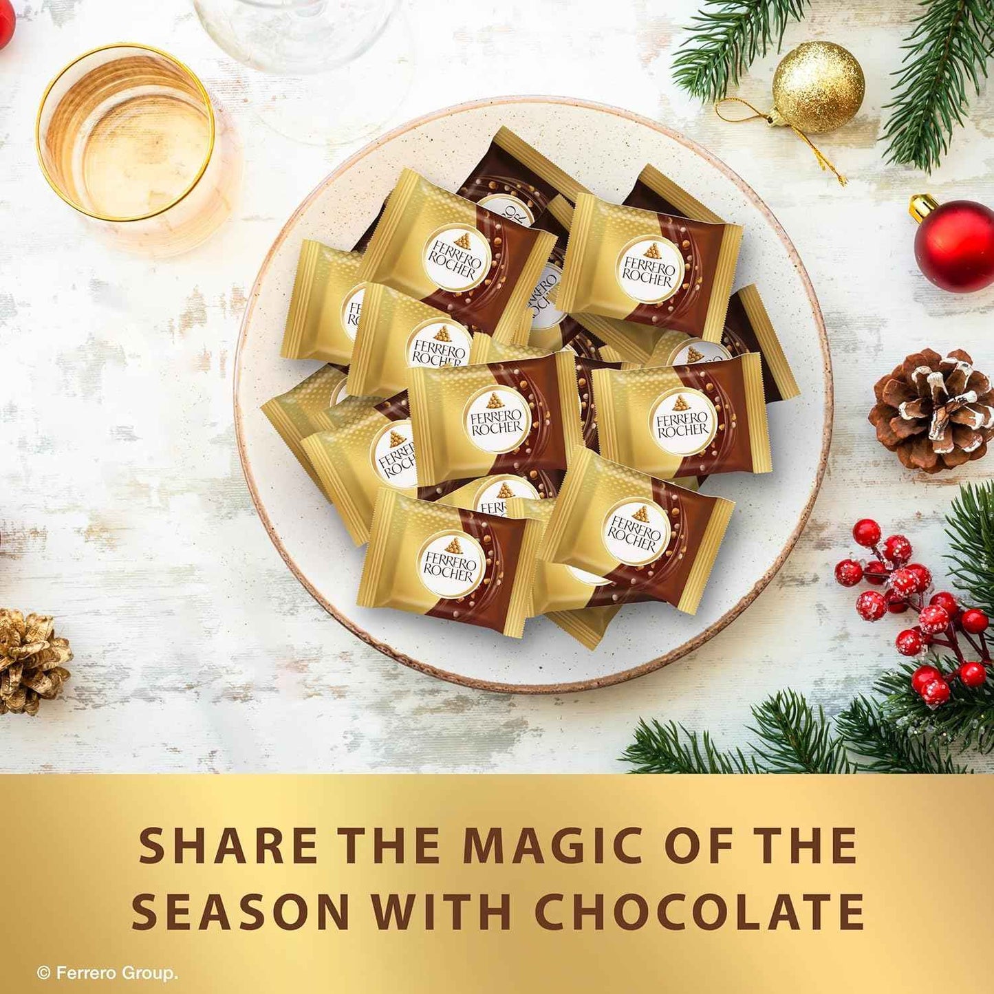 Ferrero Rocher Hazelnut Chocolate Squares – Ready-to-Give Birthday Gift for Her, Individually Wrapped Premium Chocolates