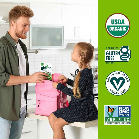 Gimme Seaweed Snacks Organic Roasted Seaweed Kids Lunchbox Pack Non-GMO Healthy School Snack 5 Count