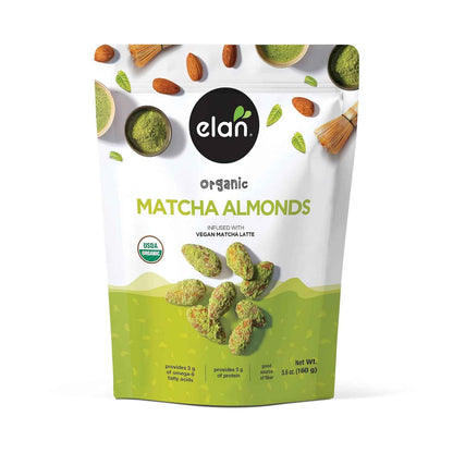 Elan Organic Matcha Almonds – Thoughtful Wellness Gift for Her Birthday and Mother's Day