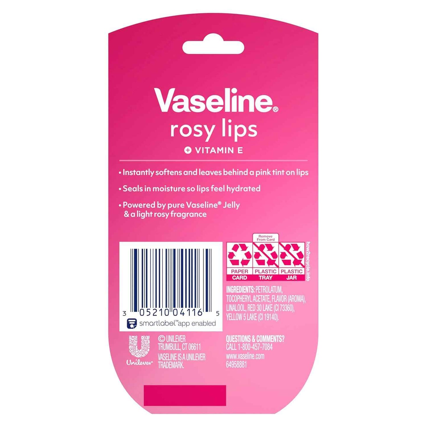 Vaseline Rosy Tinted Mini Lip Balm 2 ct – Self Care Essential for Bath Time and Wind Down Routine, Petroleum Jelly Lip Therapy