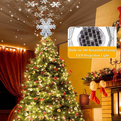 LightOfTree Rotating Snowflake Lamp – Magical Christmas Decor for Kids' Bedroom Ceiling Night Light