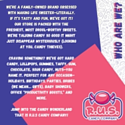 RUS Candy Company Peach Ring Gummies 8 oz Bag – Gluten-Free Fat-Free Indulgent Treat for Mindful Snacking