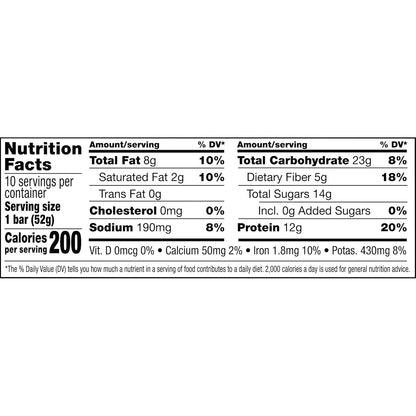 RXBAR Chocolate Sea Salt Protein Bars – Clean-Ingredient Snack for Mindful Wellness Routines, 10-Count Box