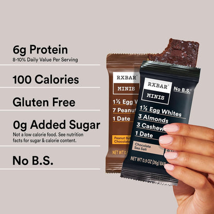 RXBAR Minis Protein Bars – Whole-Food Snack for Self-Care Snack Breaks, 6g Protein Per Mini Bar