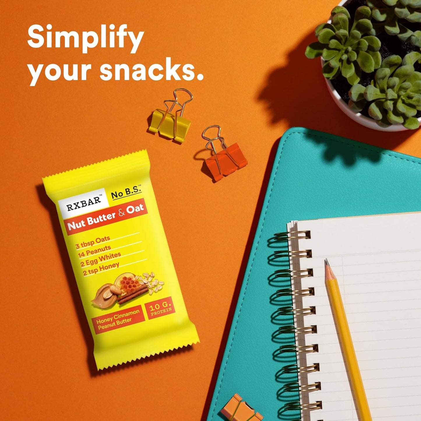 RXBAR Nut Butter and Oat Protein Bars – Quick Home Office Snack to Beat the 3PM Slump, Honey Cinnamon 12-Count Box