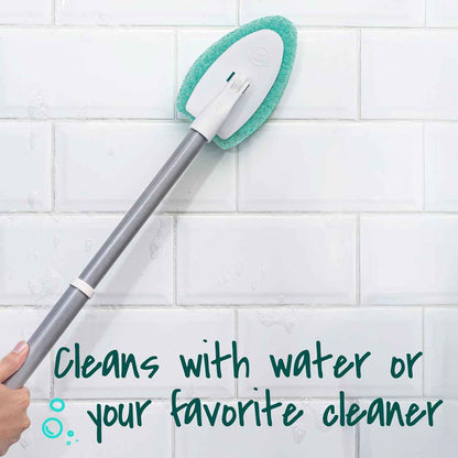 Scotch-Brite Extendable Tub & Tile Scrubber Kit – Slip-Free Shower Floor Cleaner for Safer Wet Bathroom Routines, Long Reach