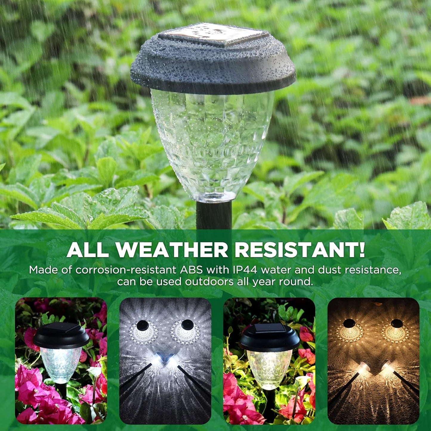Safe Solar Path Lights for Walkways and Stairs, Flameless Dusk to Dawn LED Edge Marker 10 Pack