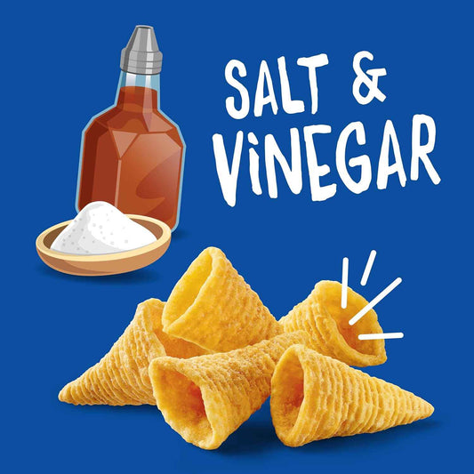 Bugles Salt and Vinegar Corn Cone Snacks 7.5 oz – Playful Care Package Gift for College Students and Teens