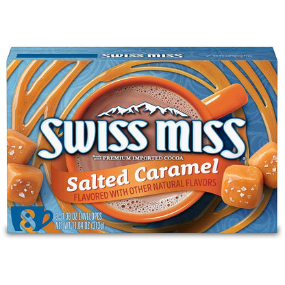 Swiss Miss Salted Caramel Hot Cocoa – Stocking Stuffer and Teacher Appreciation Gift, Halloween-Themed Seasonal Treat, 8 Packets