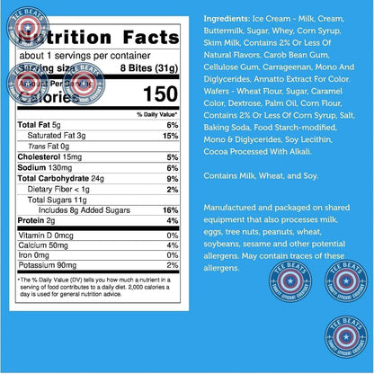 Arctic Farms Freeze Dried Ice Cream Bites - Heat-Stable Camp Snack That Won't Melt in Your Pack, 1.1oz Vanilla