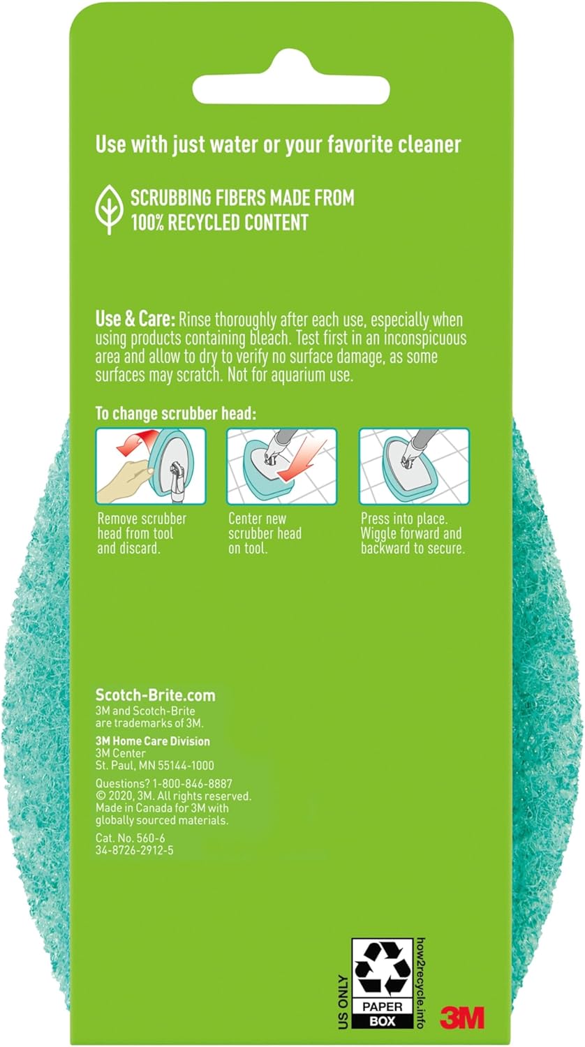 Scotch-Brite Tub & Tile Scrubber Refill Pads – Eco-Friendly Self-Care for a Calming Bath-Time Ritual