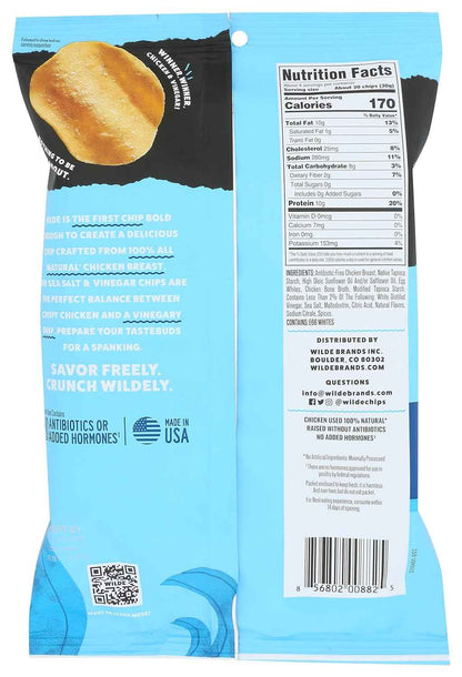 Wilde Protein Chips Sea Salt and Vinegar – Guilt Free Pantry Staple for Health Conscious Snackers