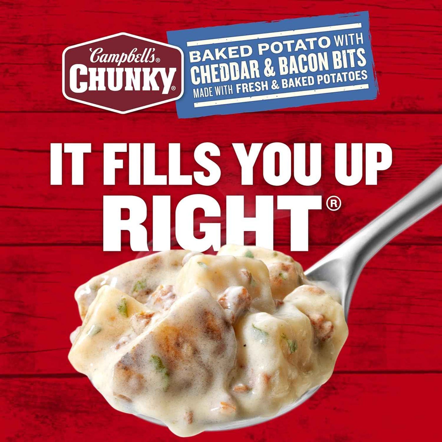 Campbell's Chunky Loaded Potato Soup – Streamlined 18.8 Oz One-Pot Lunch for Uncluttered Apartments