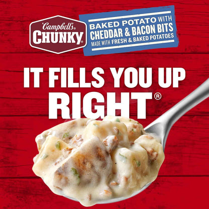 Campbell's Chunky Loaded Potato Soup – Streamlined 18.8 Oz One-Pot Lunch for Uncluttered Apartments
