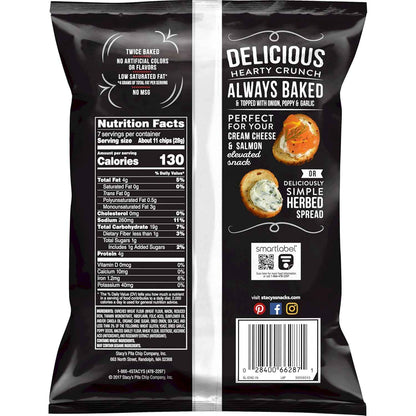 Stacy's Simply Naked Pita Chips – Portable Crunchy Snack for Picnics and Potlucks