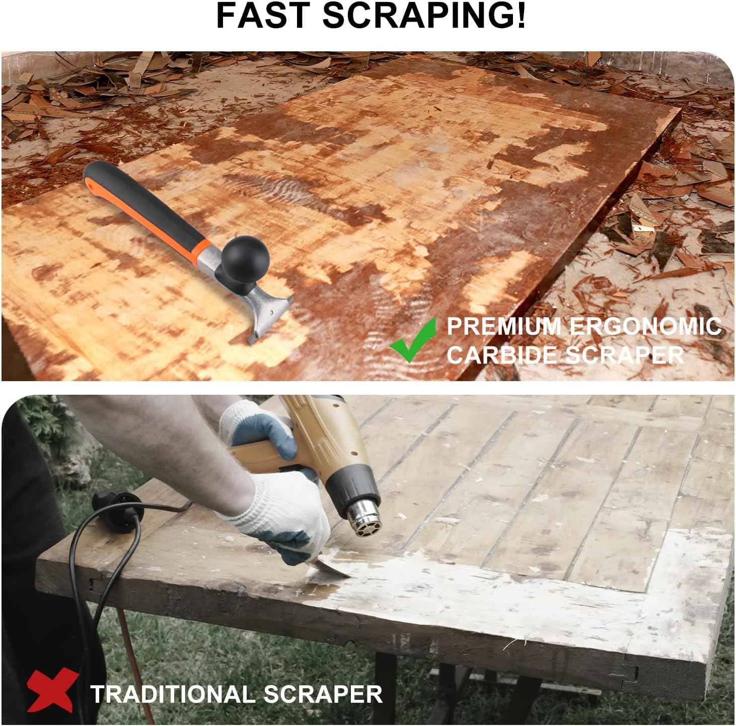 [Brand] Carbide Scraper 2-1/2 inch – Portable Rust and Decal Removal for Boat Hulls and Trailers