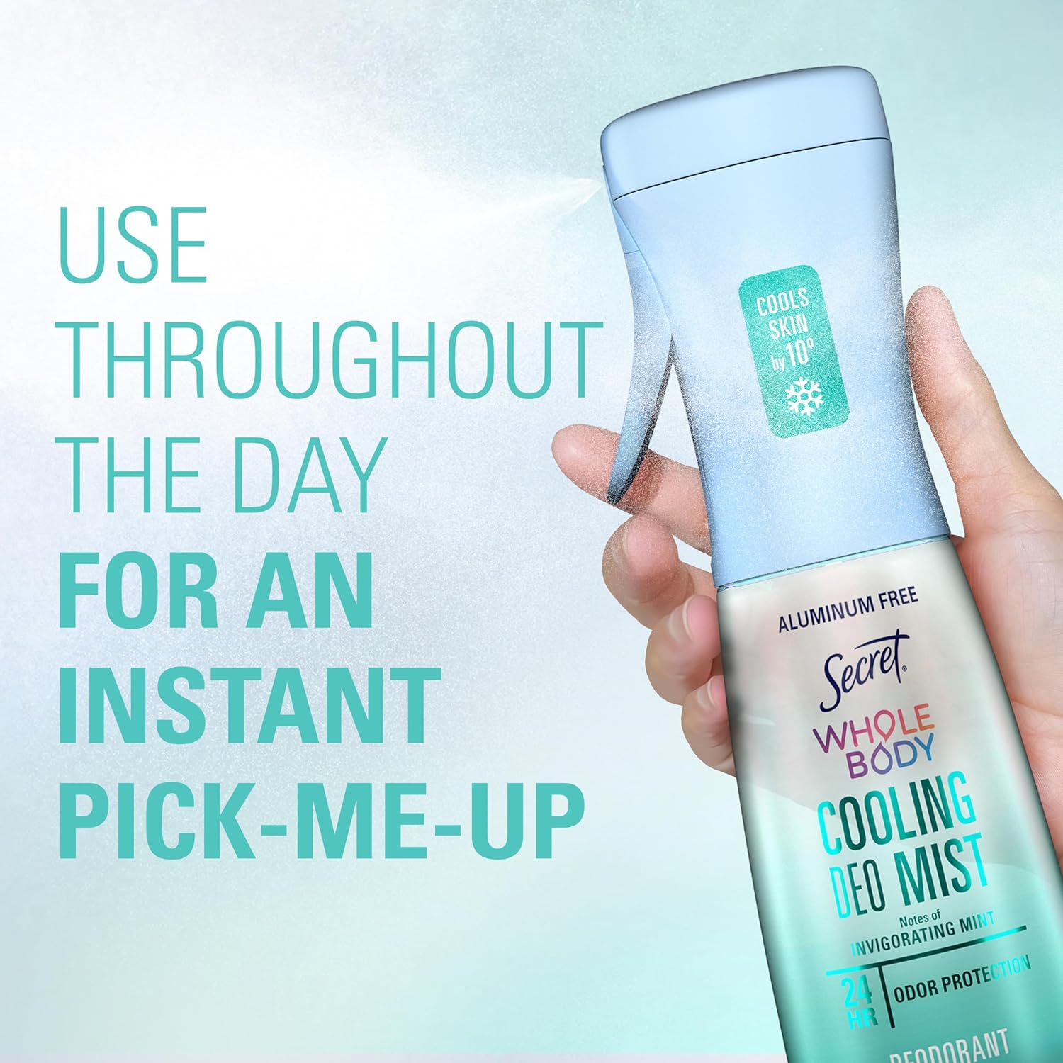 Secret Cooling Body Mist – Post-Workout Refresh Ritual for Active Women, 5.2 fl oz Invigorating Mint