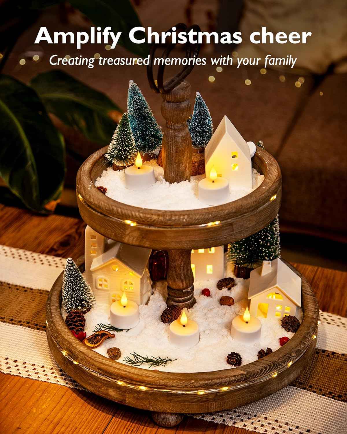 Homemory Flameless Tea Lights — Child and Pet Safe LED Candles with Auto-Off Timer