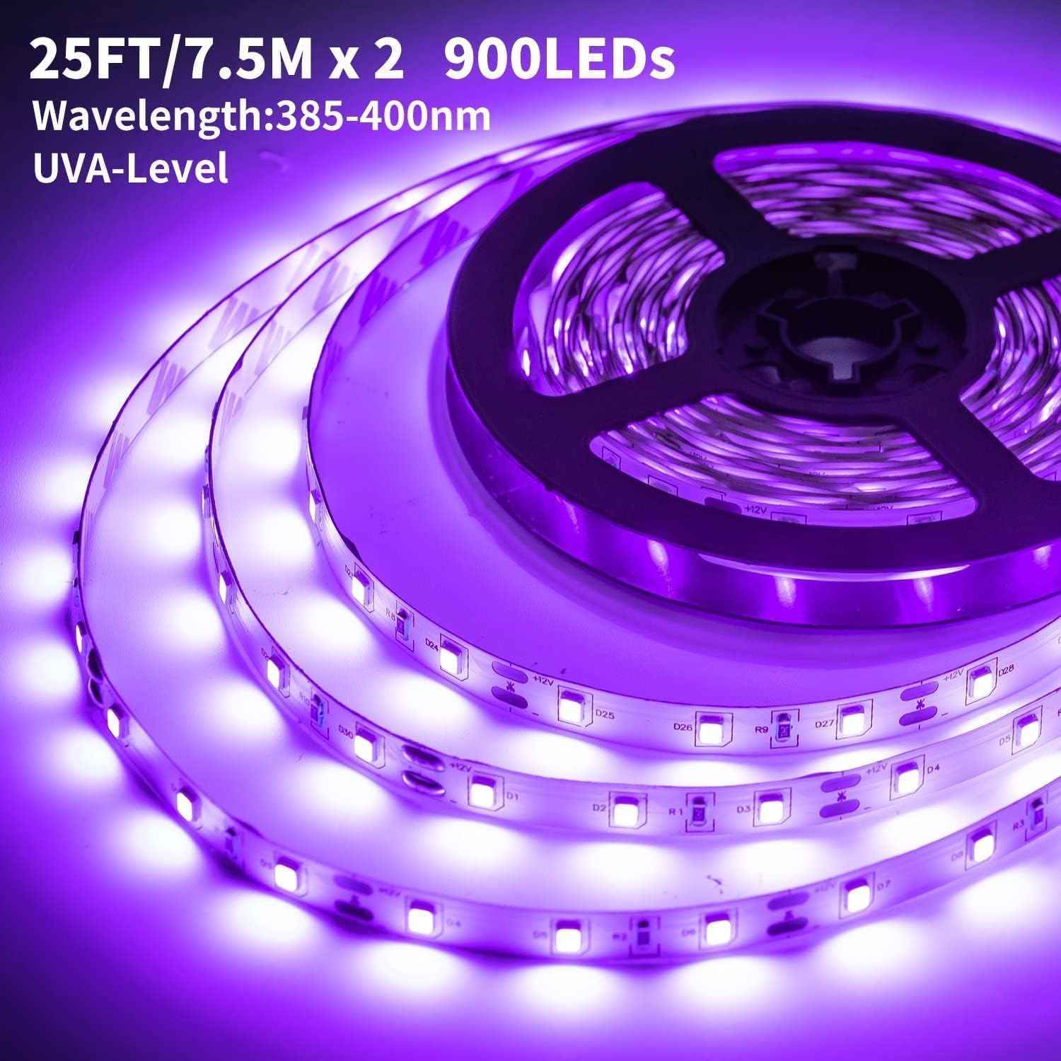 UV Black Light Strip Lights – Fun Housewarming and Holiday Gift for Party Hosts, Dimmable Glow Decor 5M to 20M