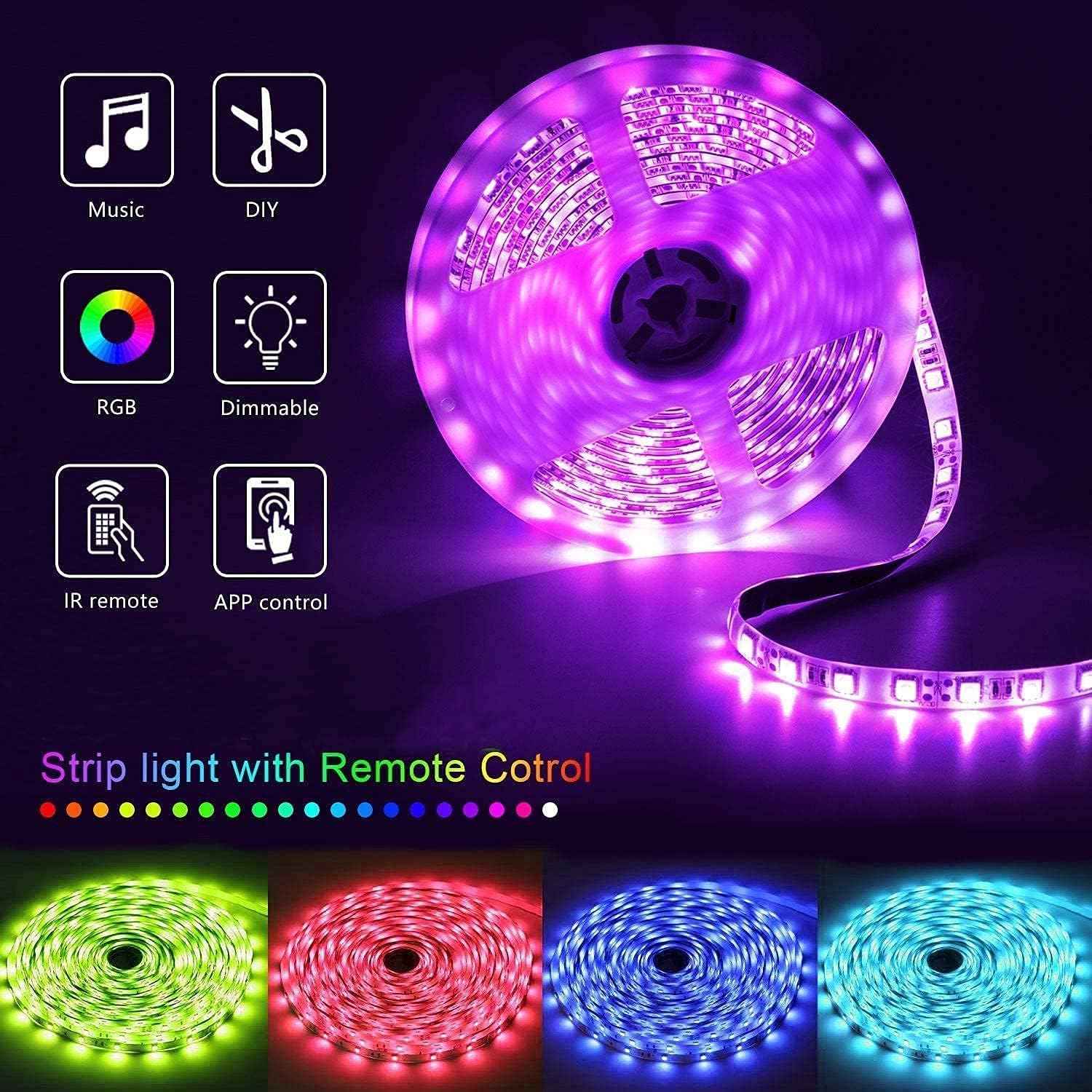 Keepsmile LED Strip Lights for Kids Room and Nursery – Cool-to-Touch RGB Strip with Auto Timer and App Control