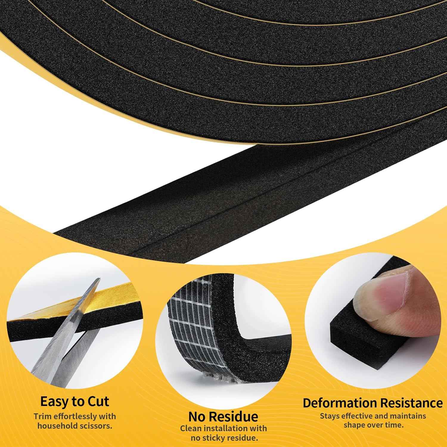 Foam Seal Solutions - Single-Roll Door Seal for Clutter-Free DIY Home