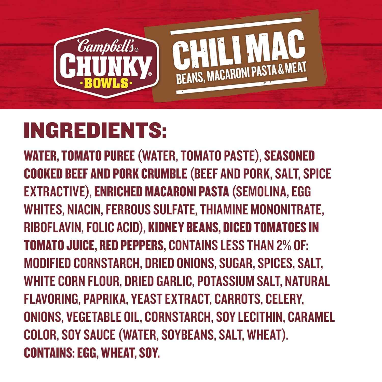 Campbell's Chunky Chili Mac Soup — No-Spice Single-Serve Bowl Safe for Picky Eaters and Young Adults